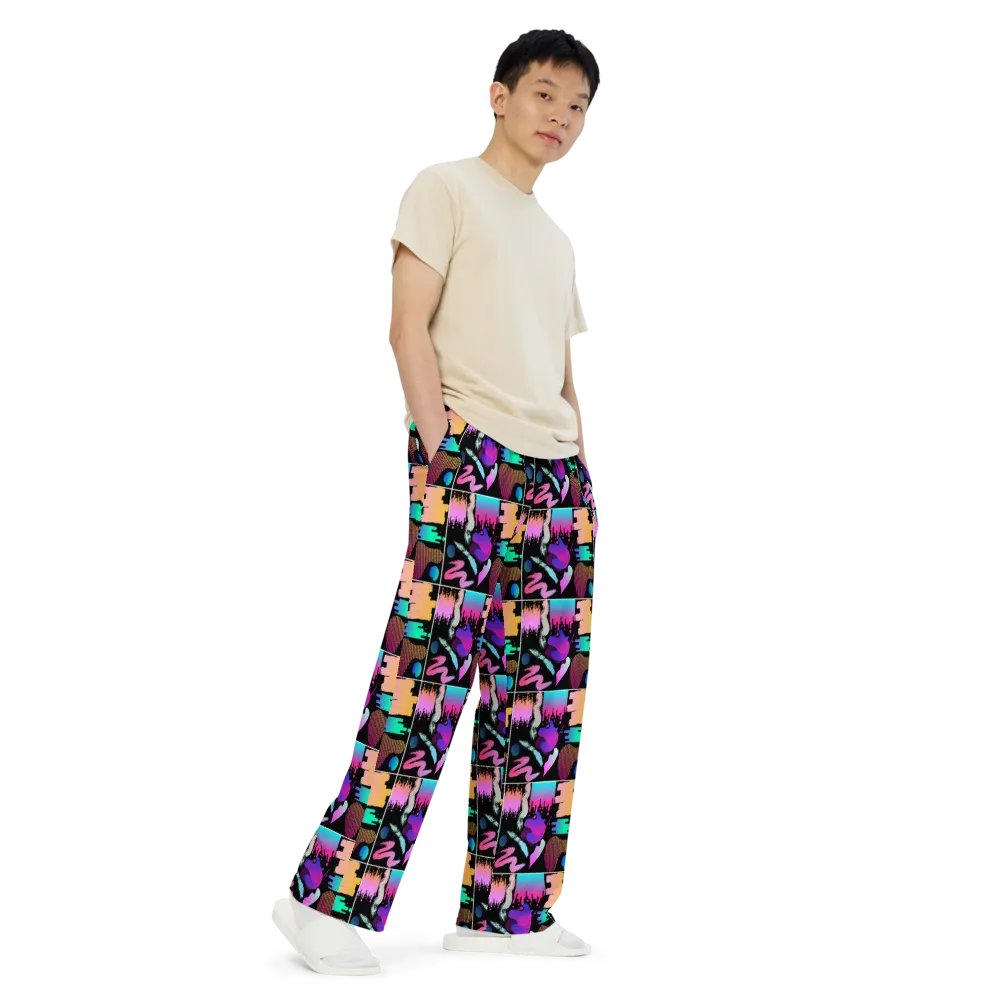 90's Pattern Unisex Wide Leg Pants | 90's Pattern Pants | 1990s Pattern product image (7)