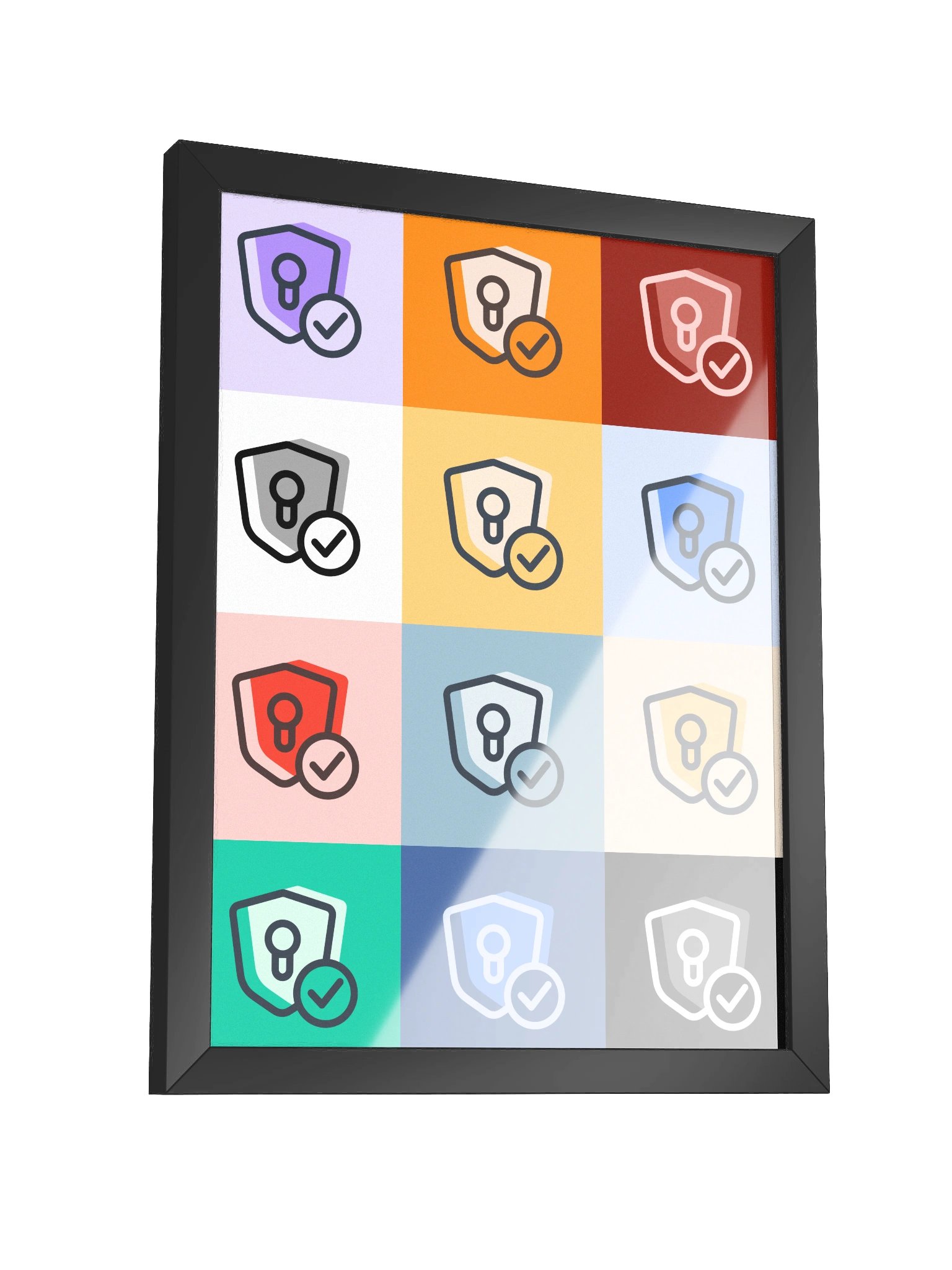 Multi-Color Shields 2.0 (Framed 3x4 Portrait) product image (11)