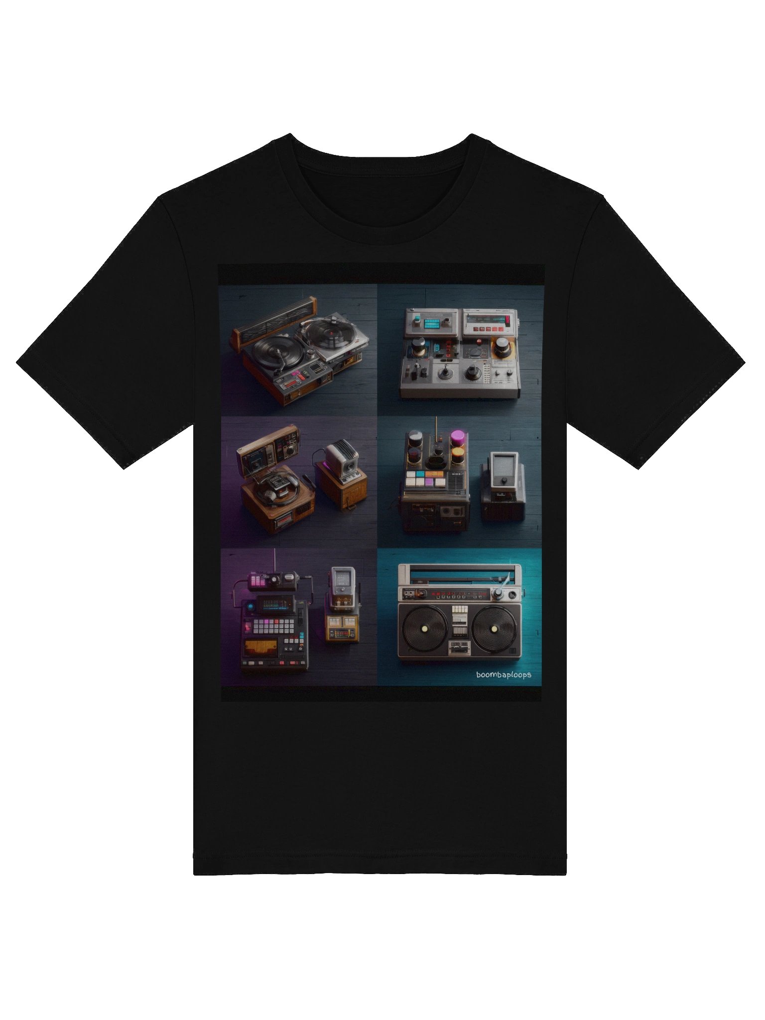 Vintage Audio Equipment Grid T-Shirt product image (9)