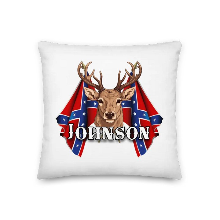 "Johnson" Last Name Rebel Redneck Deer - Pillow product image (1)