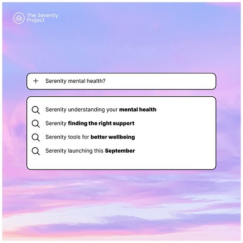What happens when you search for mental health support and don’t know where to start? 🔍💙

Serenity is being built to make und...