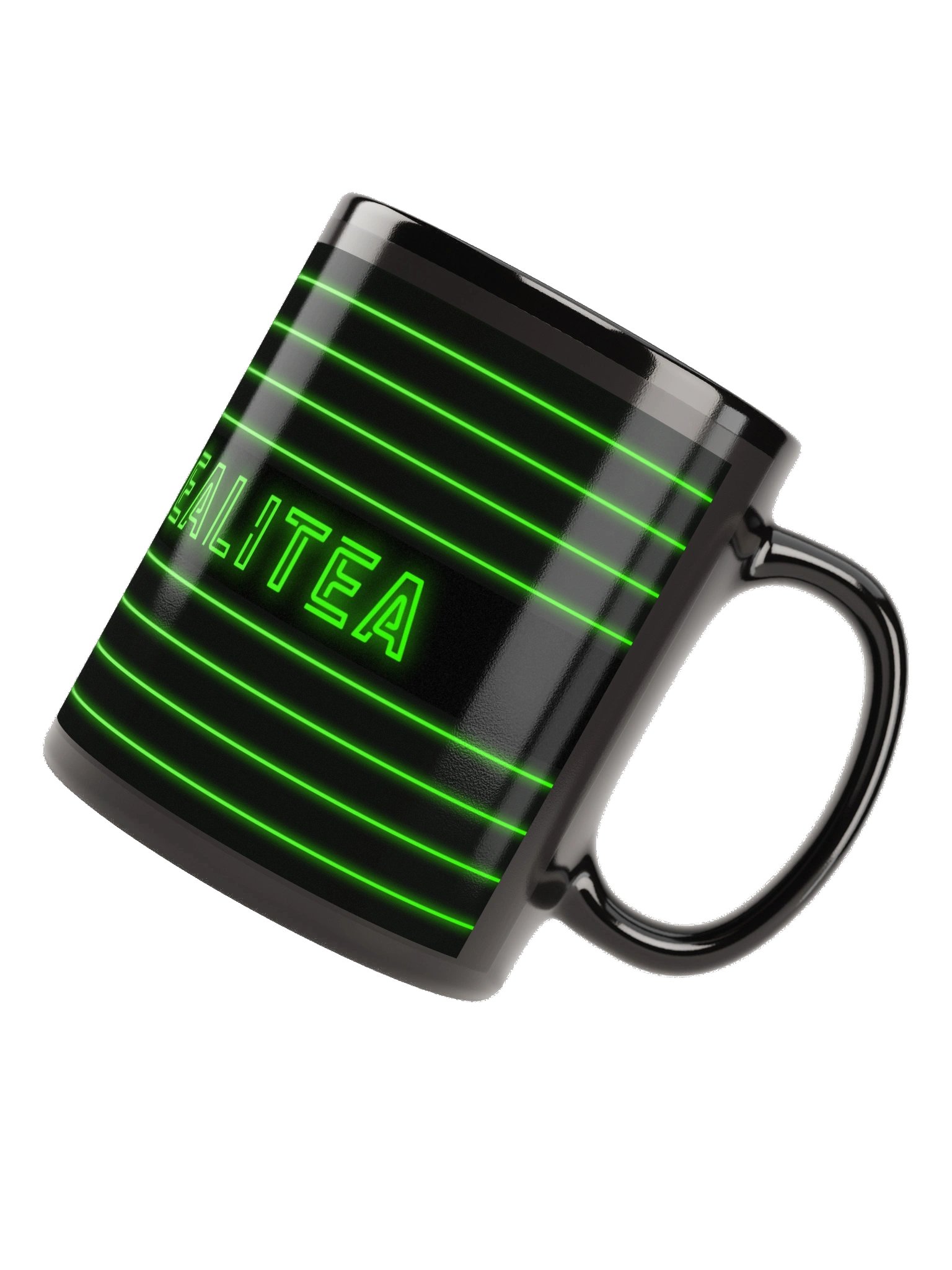 VIRTUAL REALITEA Black Glossy Mug product image (6)