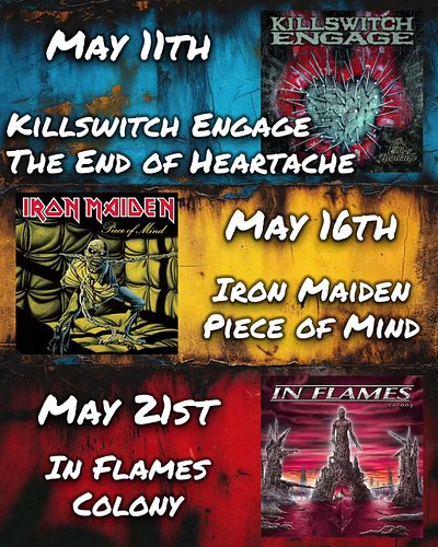 Got some Album Anniversaries happening this month!

Starting with Killswitch Engage's The End of Heartache TONIGHT!