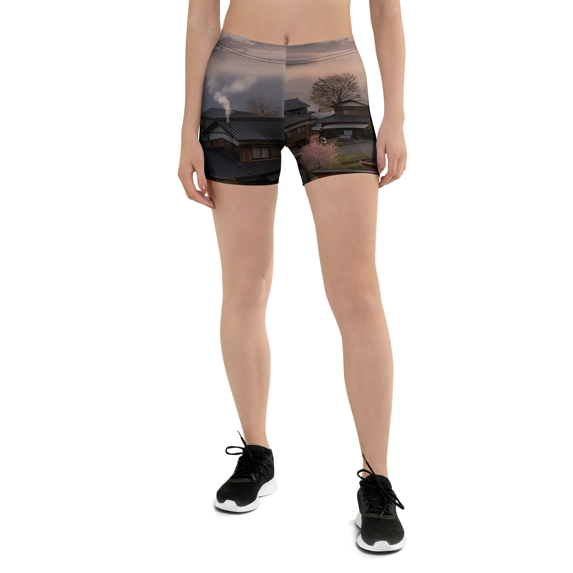 Mount Fuji Graphic Bike Shorts | Stretchy Activewear product image (4)