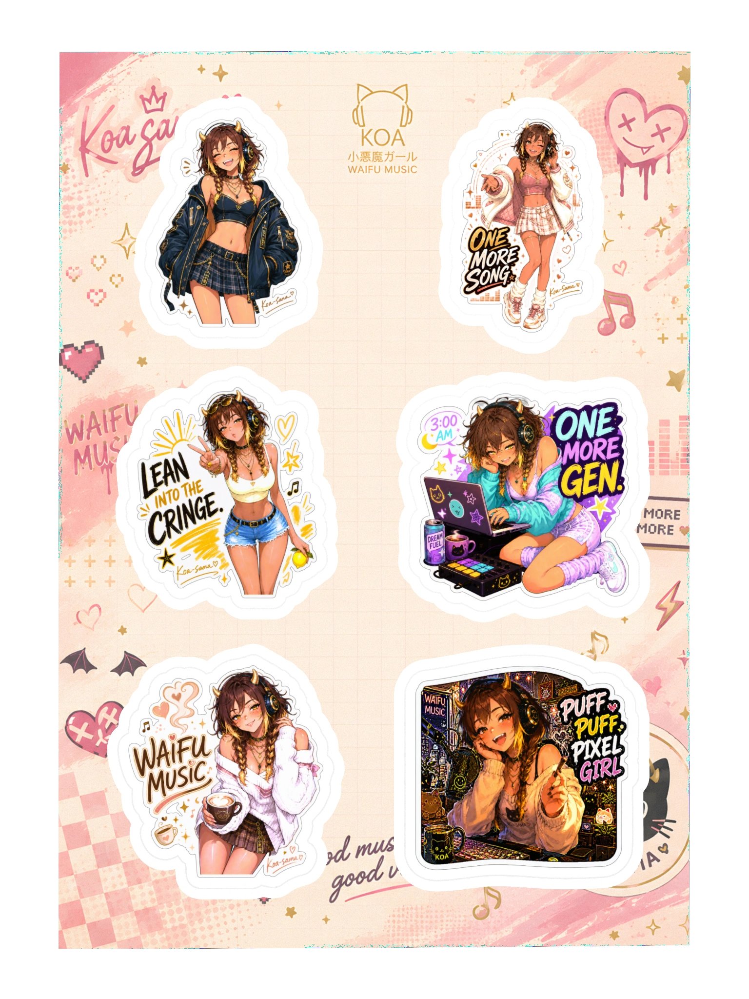 Koa-sama Sticker Sheet product image (3)