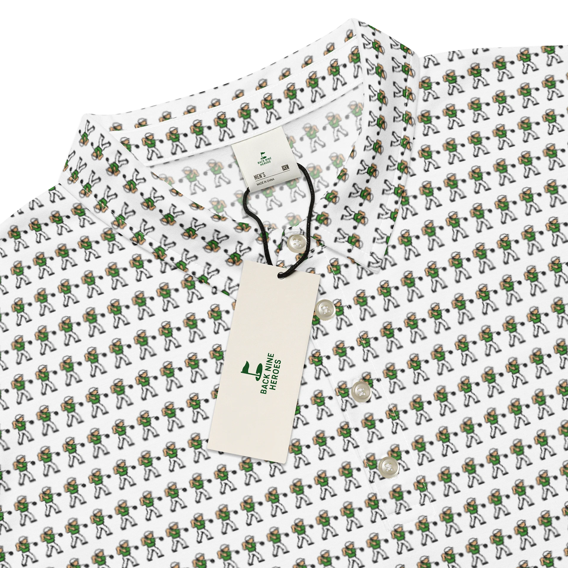 8-Bit Golfer - Men's Slim Fit Polo Shirt product image (4)