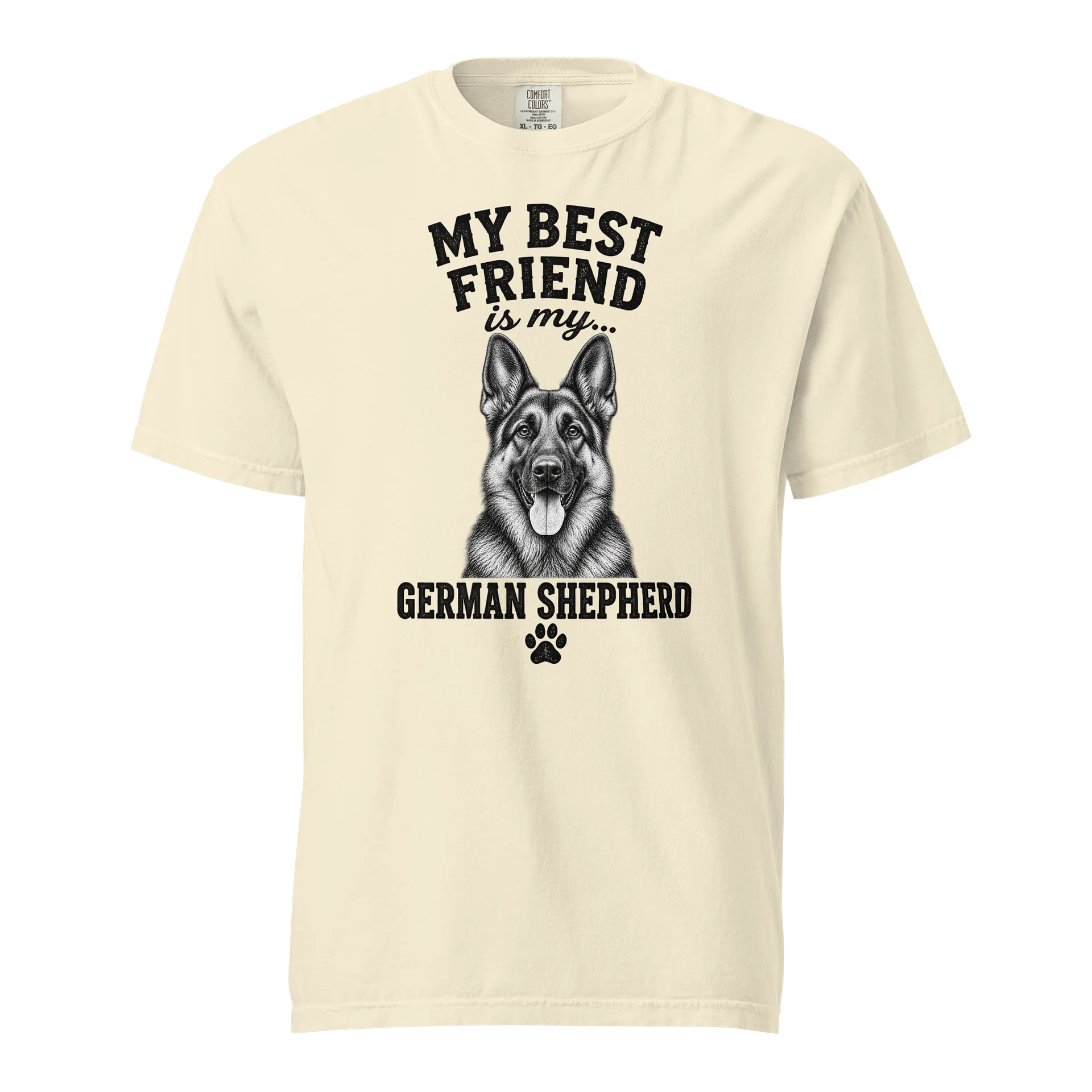 German Shepherd Black & White Dog Tee product image (1)