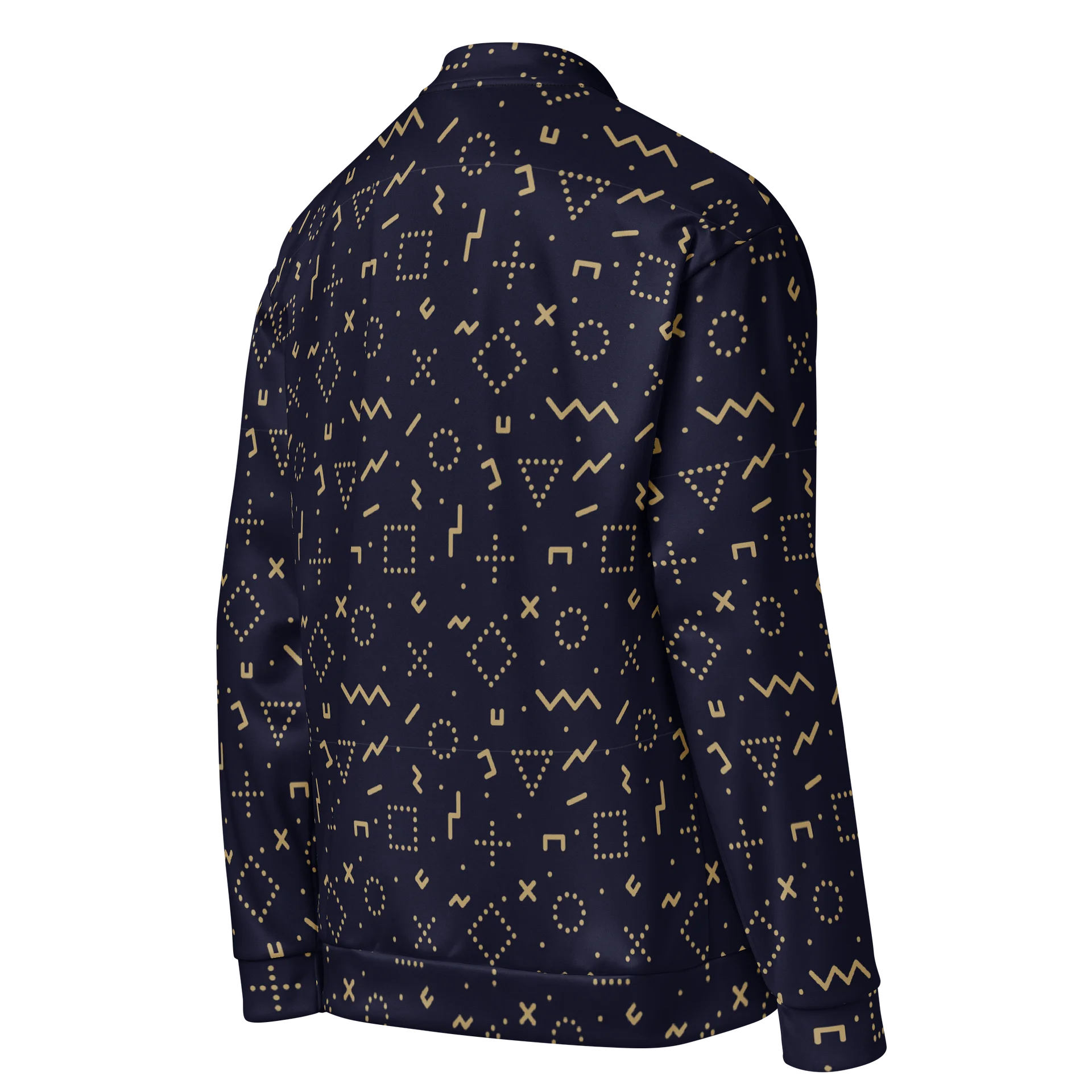 Stylish Geometric Fusion Bomber Jacket for Modern Fashion product image (4)