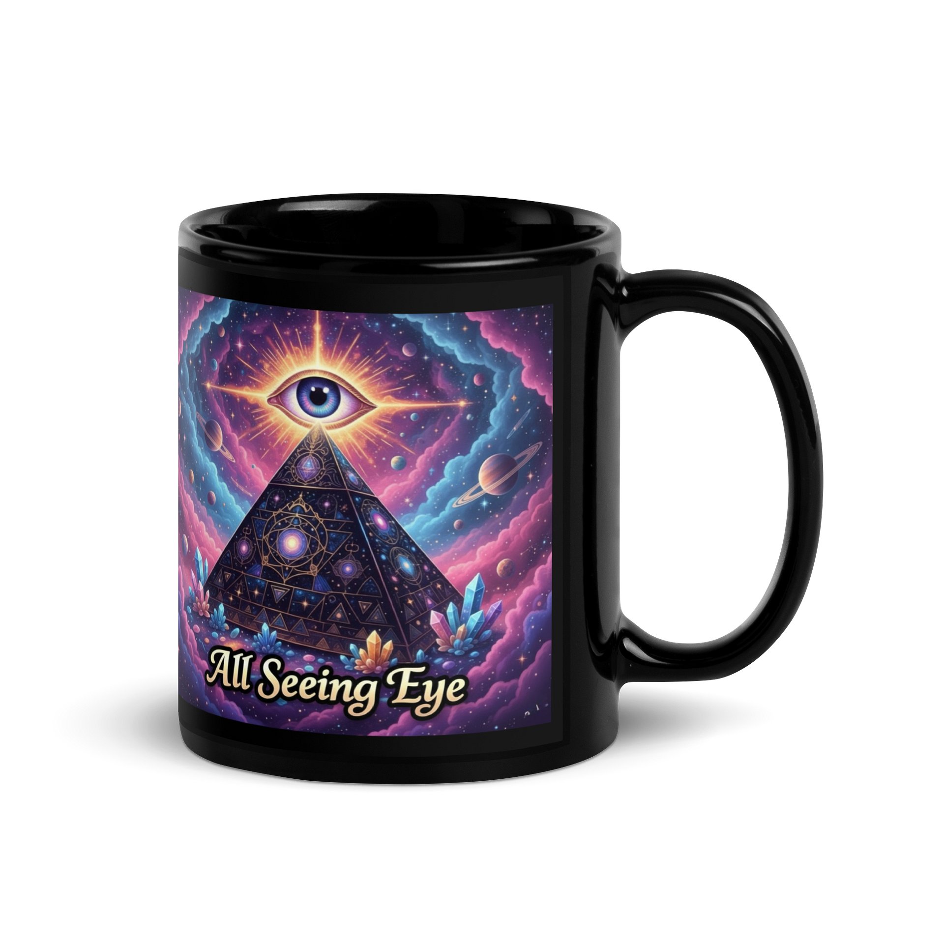 All Seeing Eye. -Black Glossy Mug product image (3)
