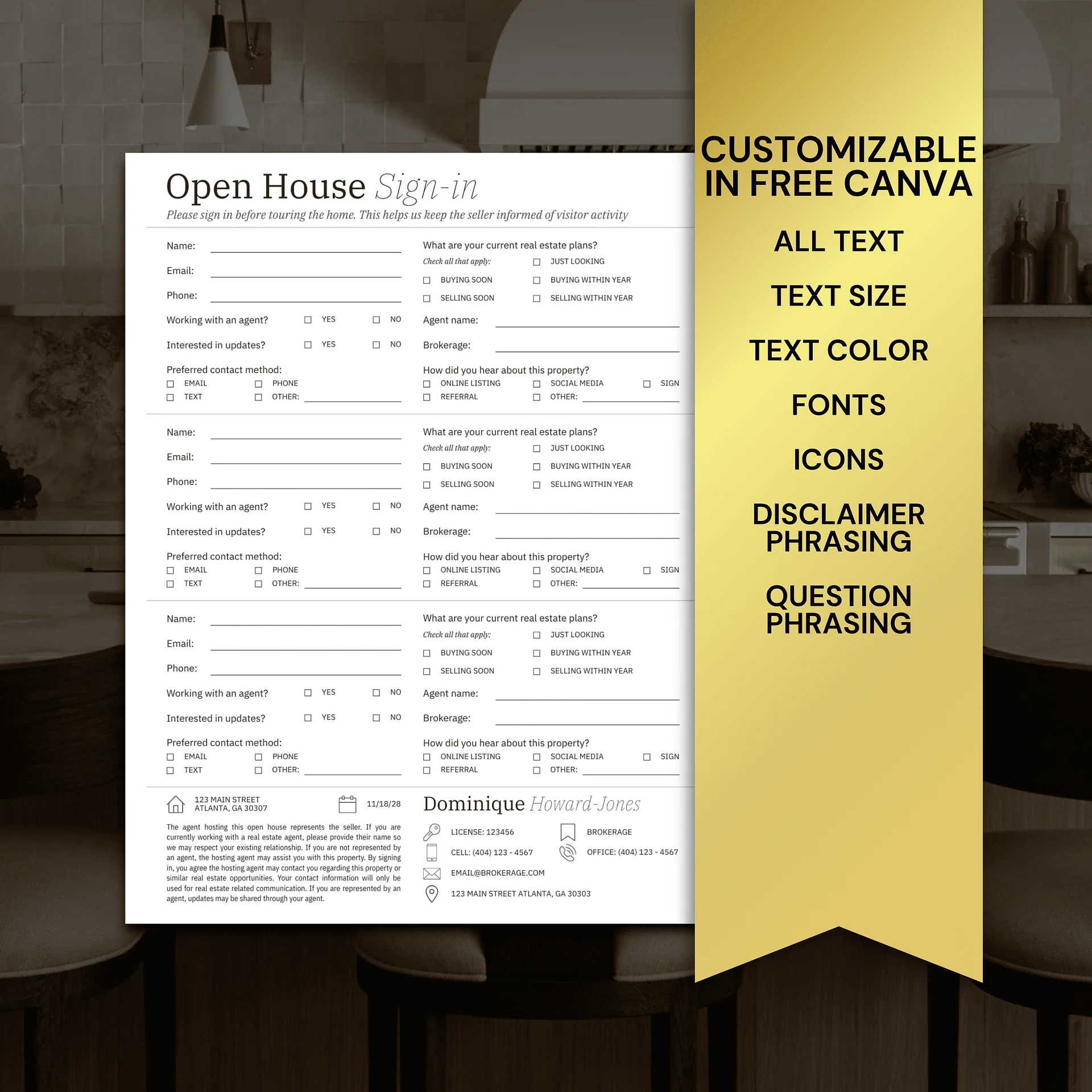 Real Estate Open House Sign-In Vol. 1 product image (6)
