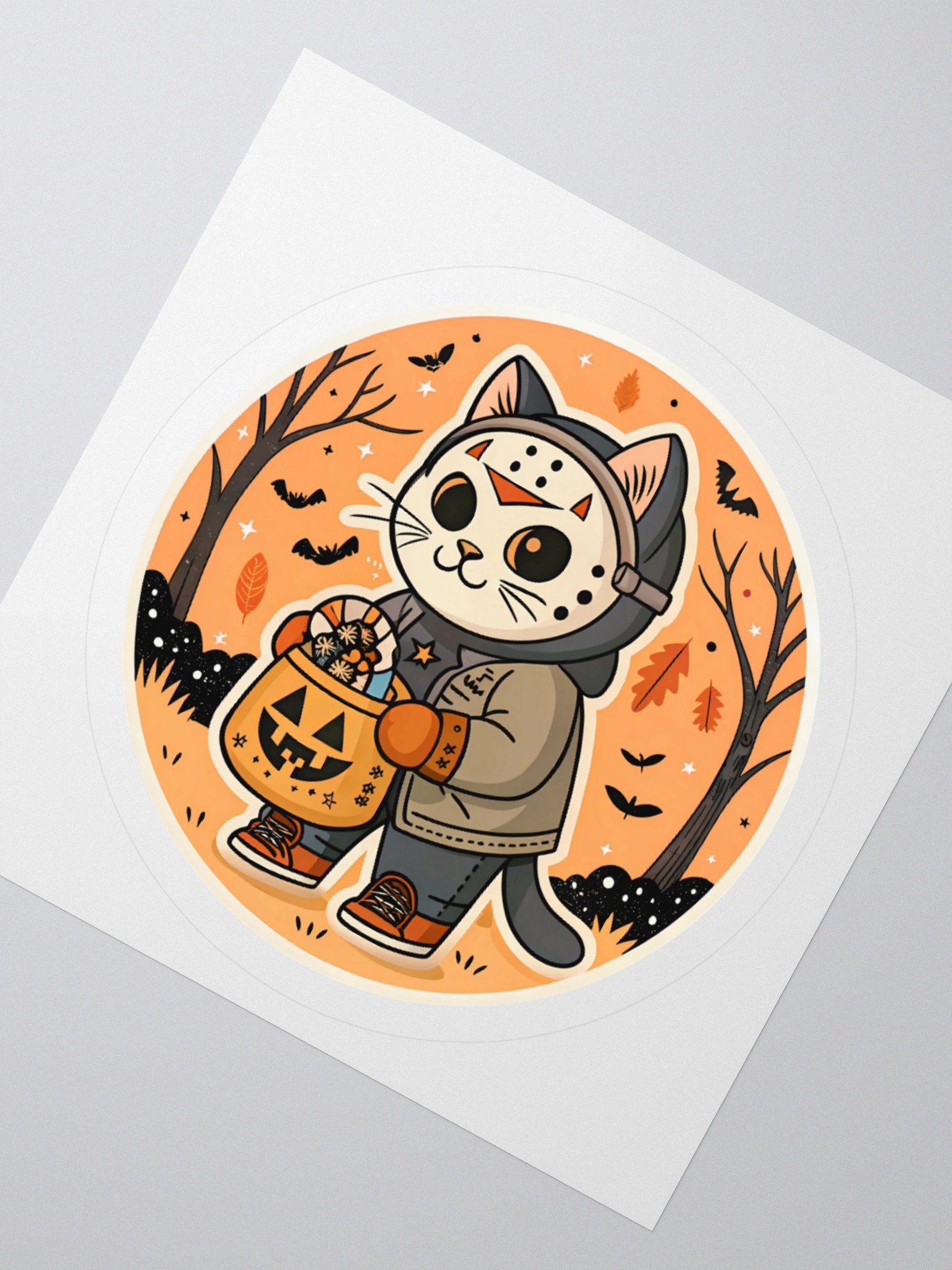 Halloween Cat Trick-or-Treat Stickers product image (4)