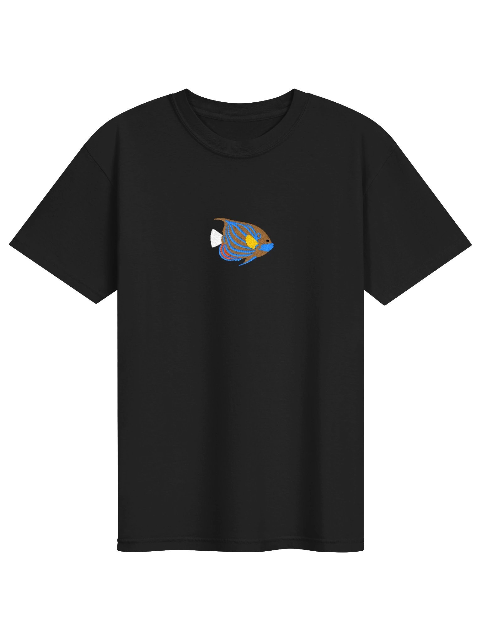 Blue Ring Angelfish Premium T-Shirt (Embroidered) for Reef and Marine Aquarium Lovers product image (5)