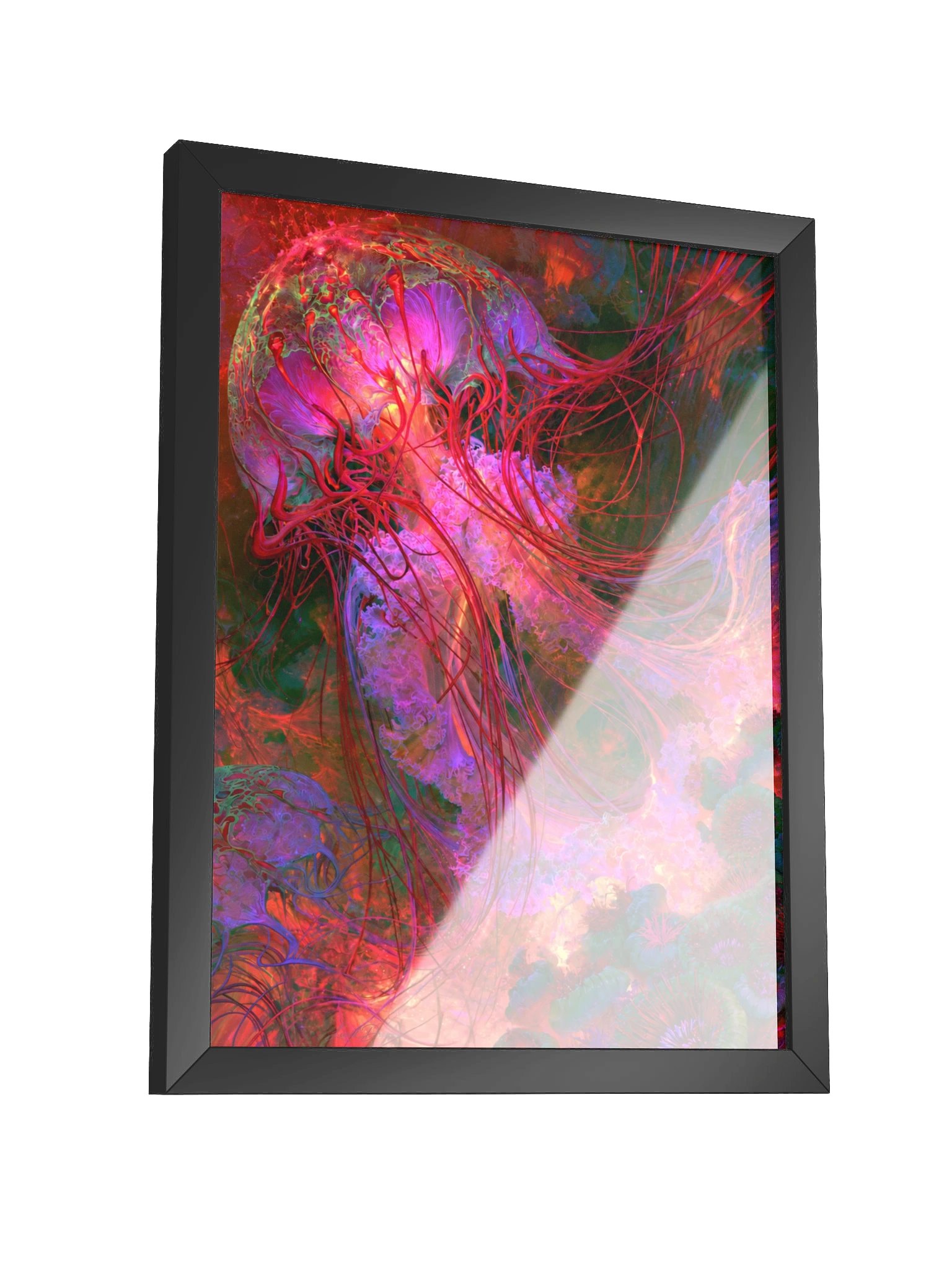 Jellyfish Framed Art Print — Crimson Jellyfish product image (7)