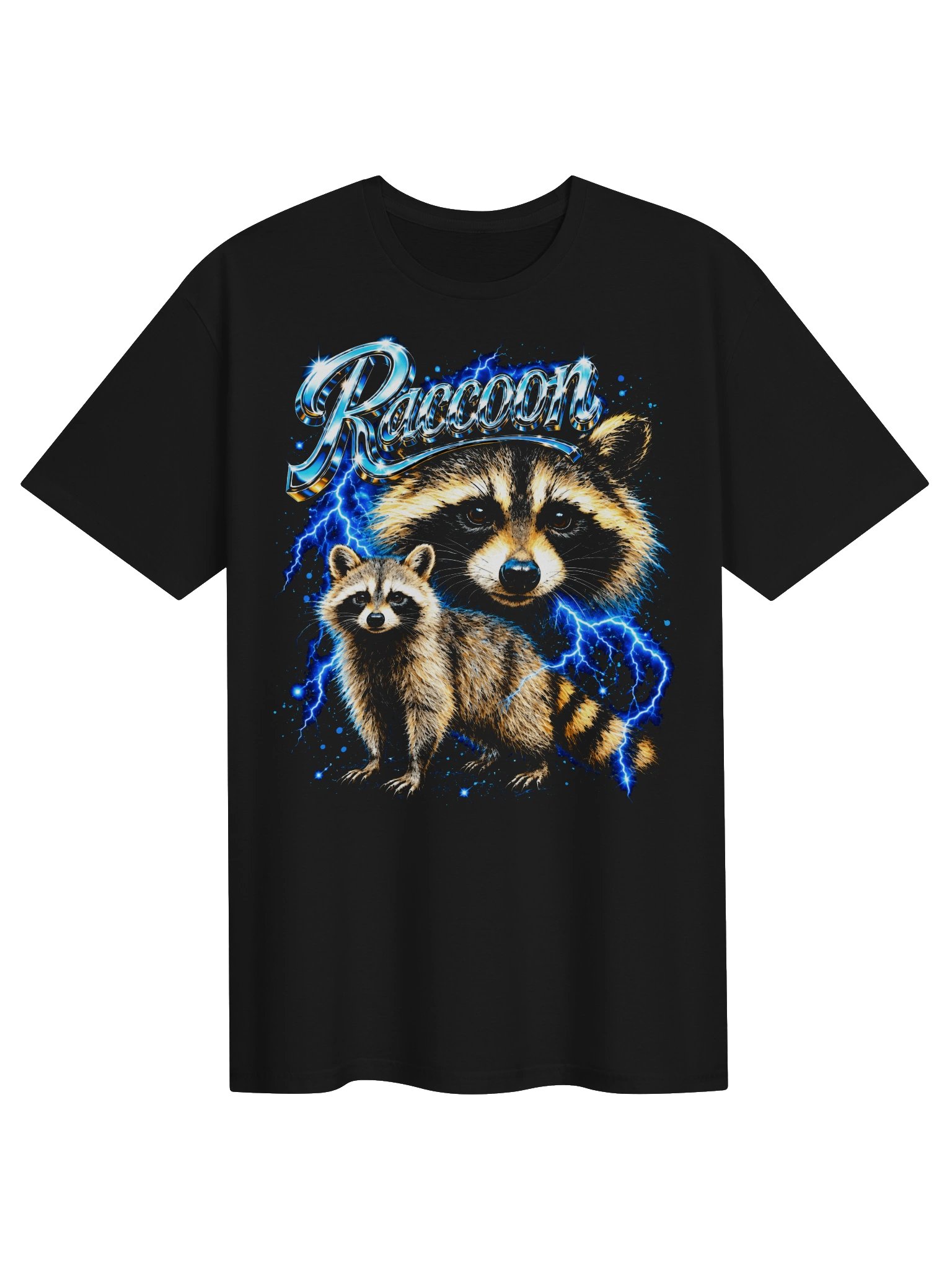 Electric Raccoon Lightning Tee product image (1)
