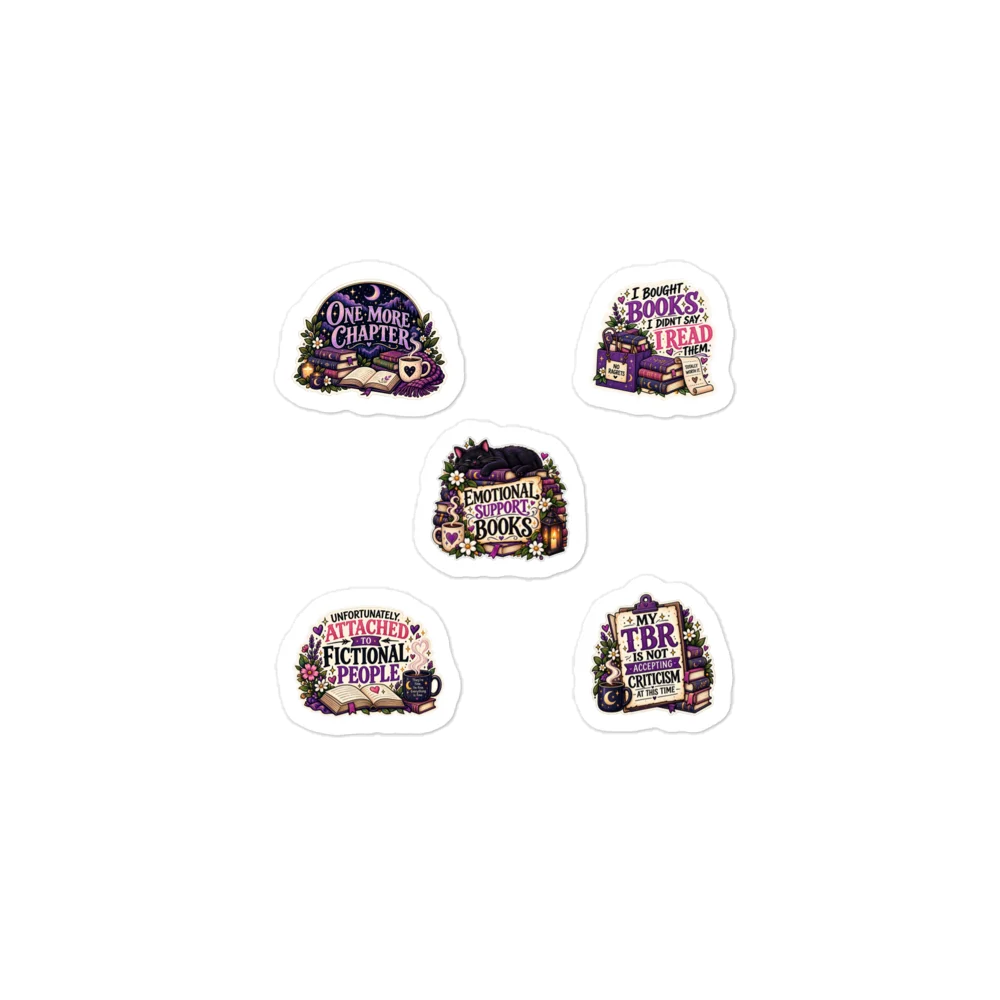 Page Dazed Cozy Bookish Kiss Cut Stickers product image (1)