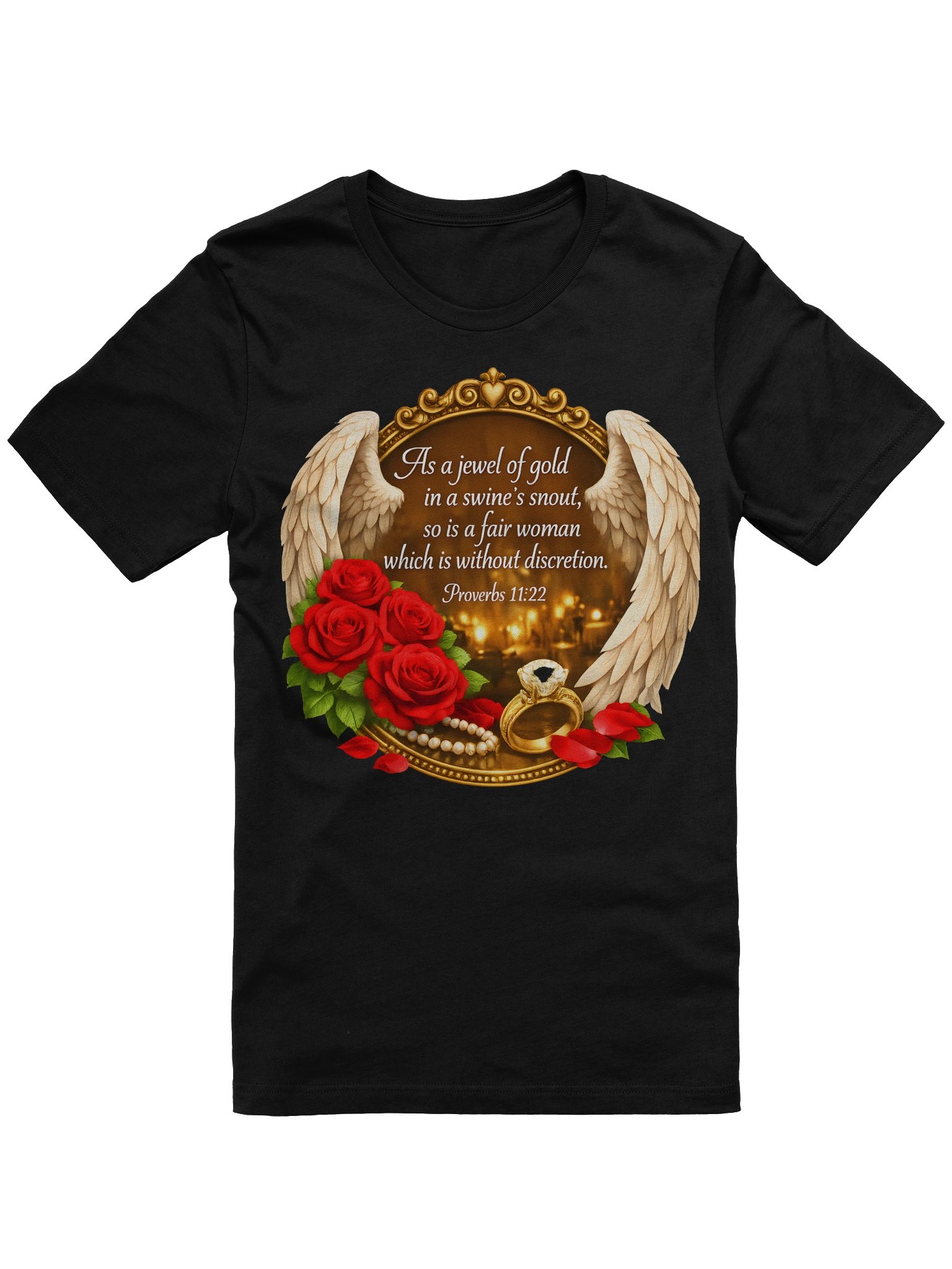 Proverbs 11:22 Angel Wings Tee product image (3)