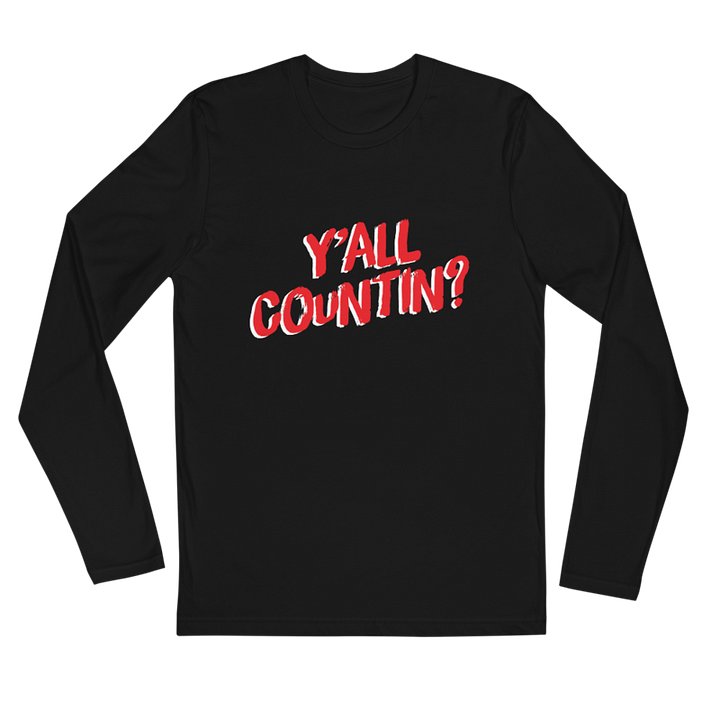Yall Countin? Long Sleeve - Red and Black product image (1)