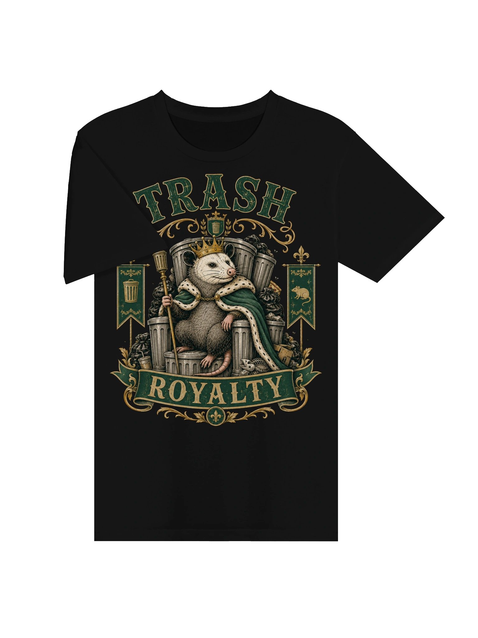 Trash Royalty — Funny Possum Tee , Trash Royalty Possum Shirt — Funny Opossum Graphic Tee | Grinfolk product image (5)