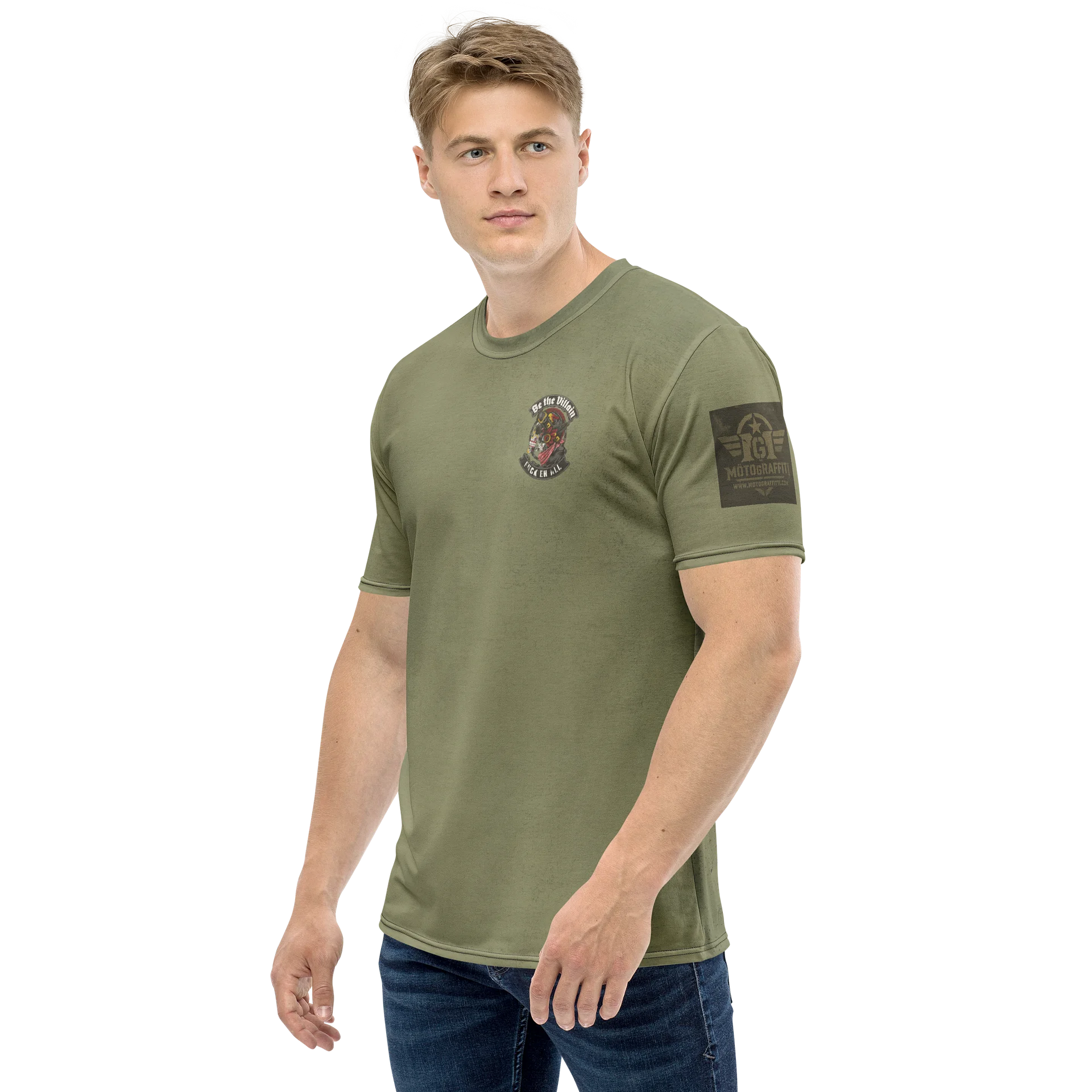 Be the Villain MötoGraffitti Tee in OD Green product image (3)