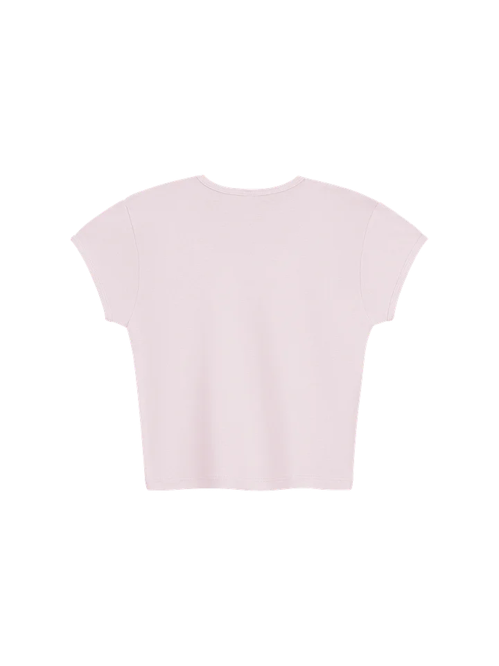 Soapstone Stretchy Ribbed Baby Tee Crop Top product image (6)