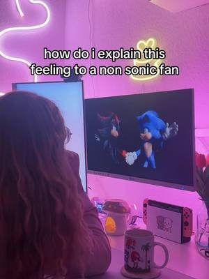 i need to hear his world in a sonic movie #sonicthehedgehog #sonicmovie #girlgamer #desksetup #gaming 