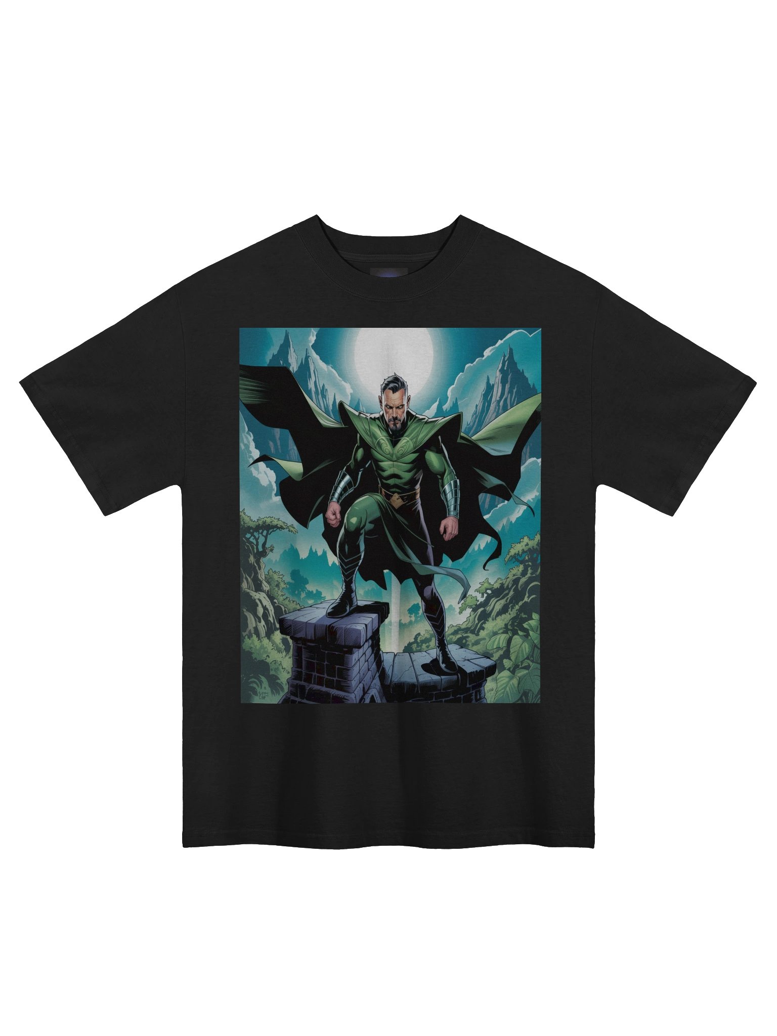 Eternal Shadows: Ra’s Al Ghul Inspired Oversized Faded T-Shirt product image (3)
