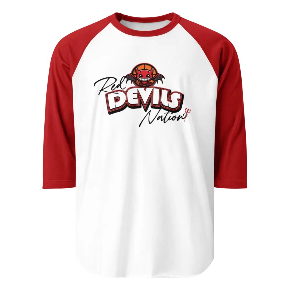 Devils Nation Basketball - 3/4 Sleeve Baseball Tee product image (9)