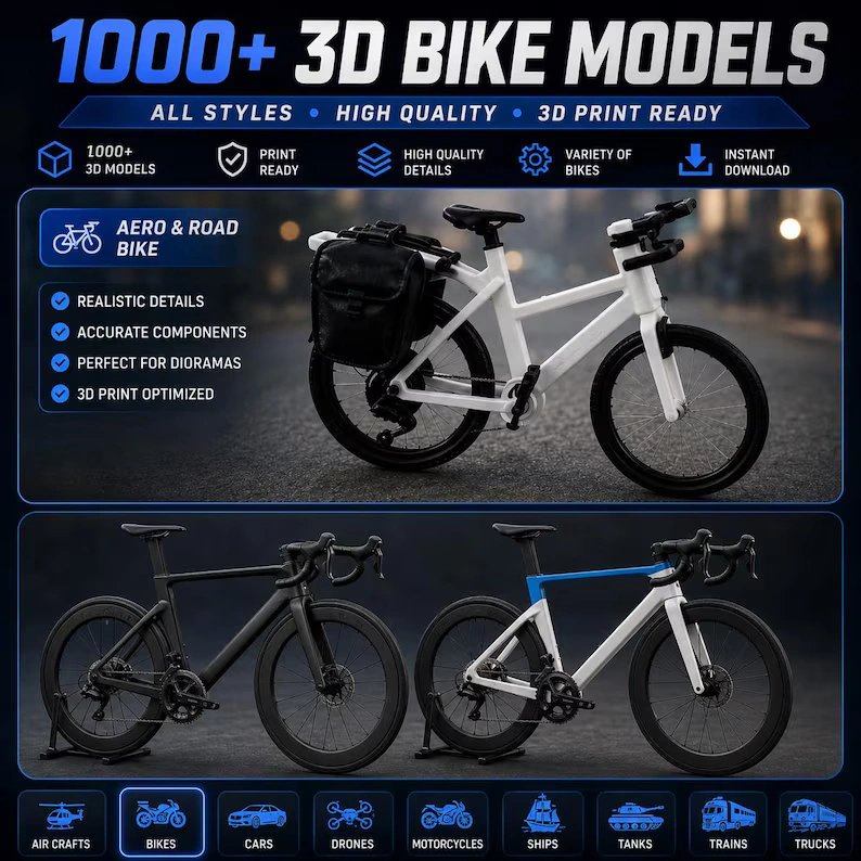 1000+ Vehicle STL 3D Models Bundle product image (5)
