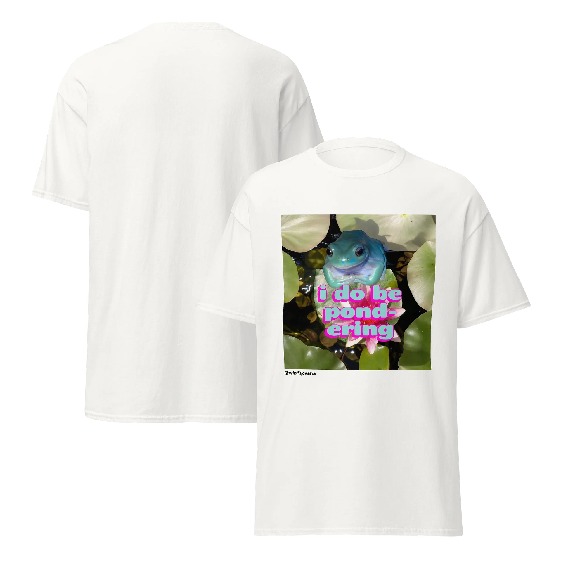 i do be pond-ering 🐸 tee - white product image (6)