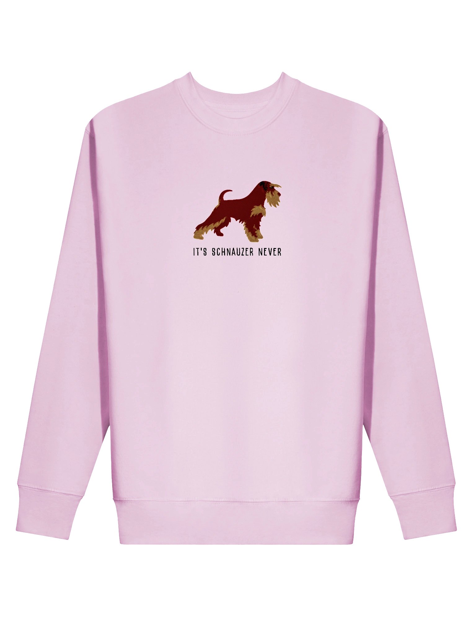 It's Schnauzer Never Sweatshirt (Embroidered) of a Miniature Schnauzer(Liver & Tan) product image (58)