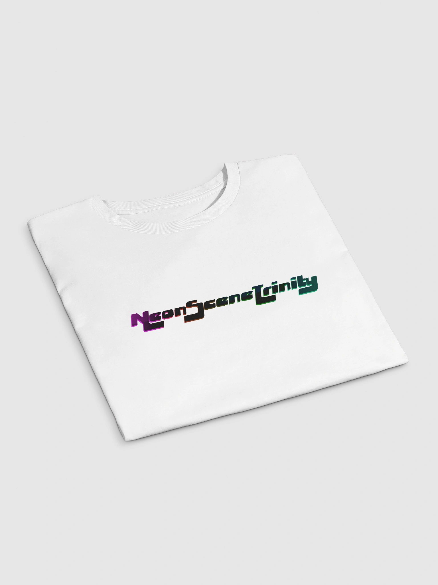 Neon Scene Trinity Logo Crop Top (White) product image (3)