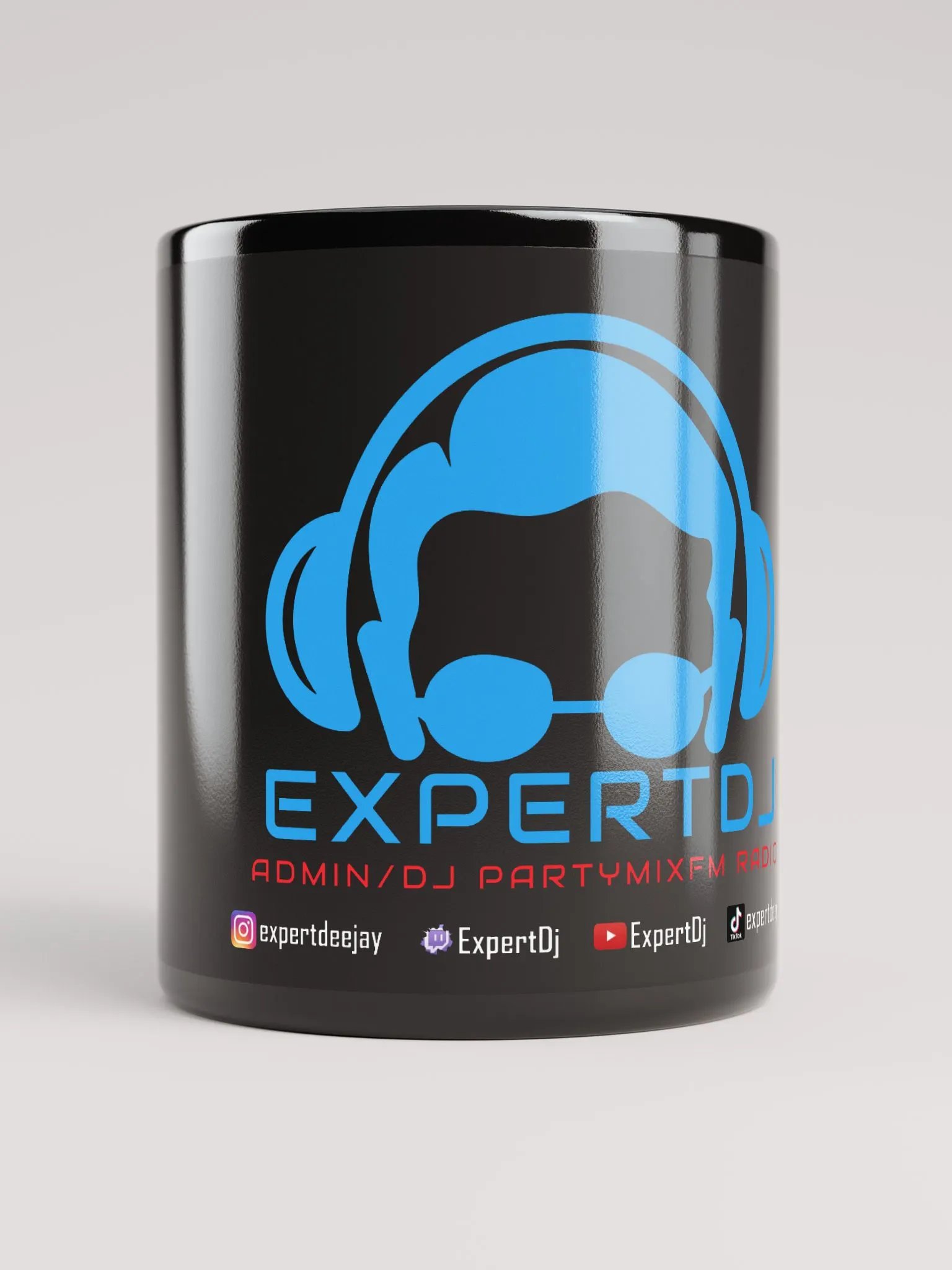 Glossy Mug Black Type 1 product image (5)