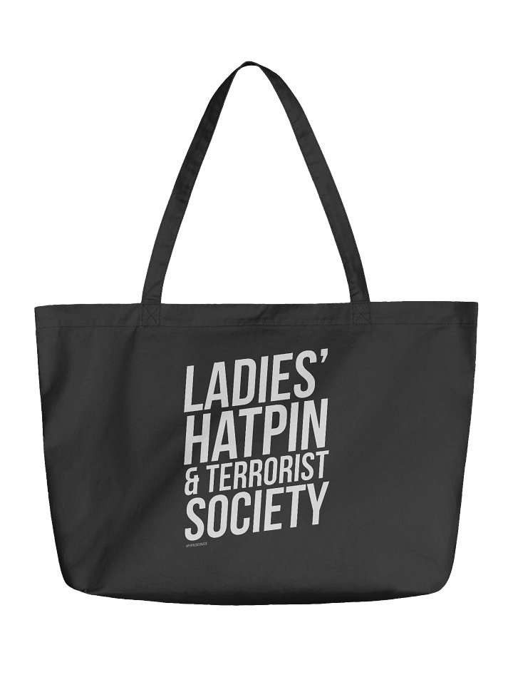 FUTILE DEVICE: LADIES' HATPIN AND TERRORIST SOCIETY (ORGANIC TOTE BAG) product image (1)