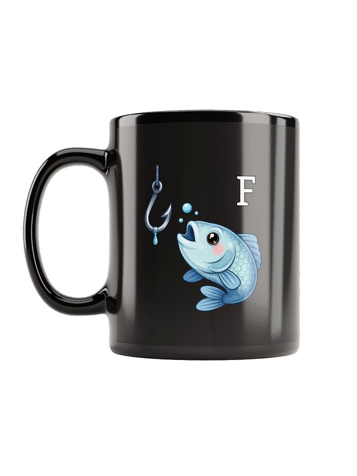 F for Fishing Mug Black product image (1)