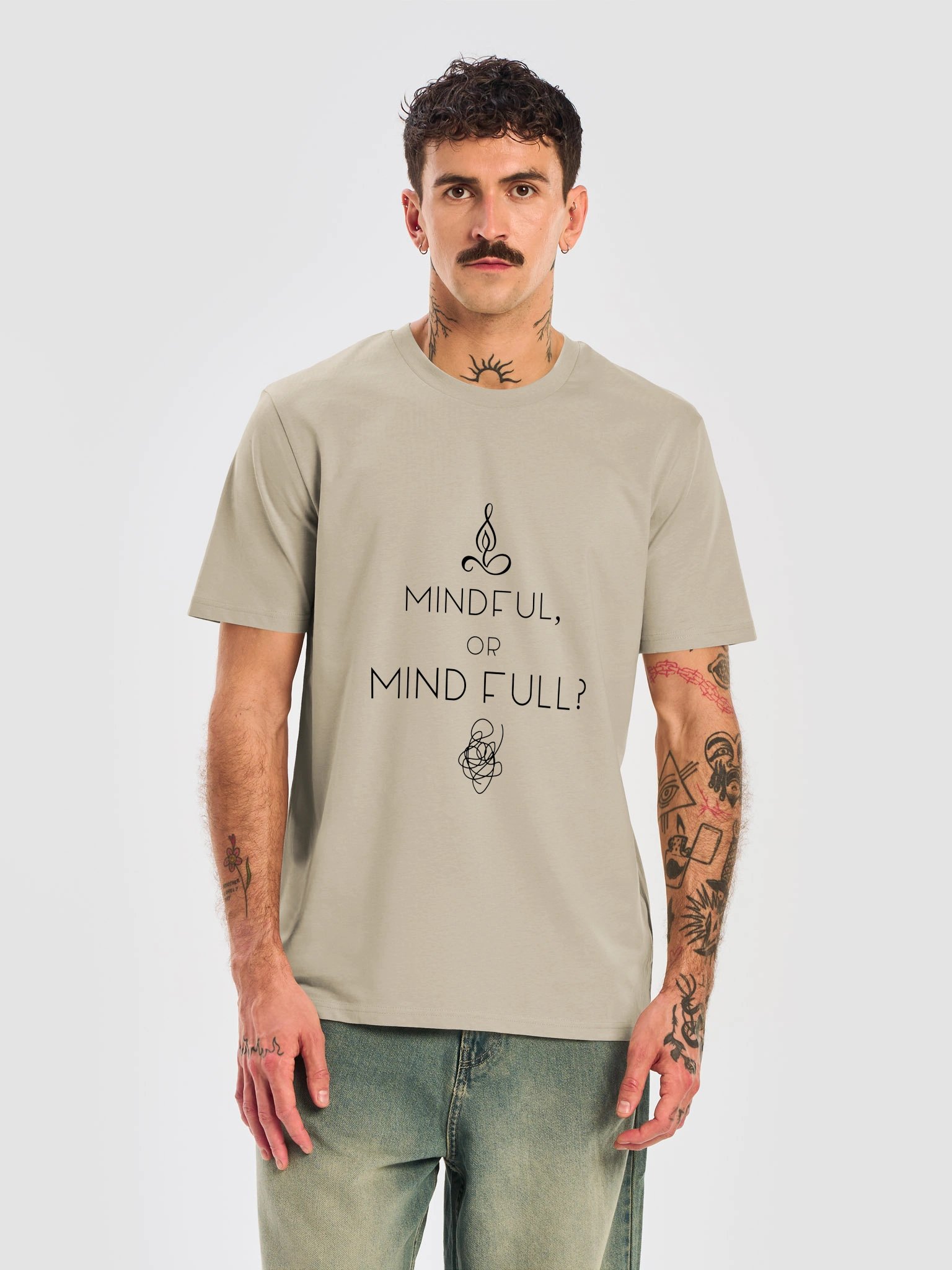 Mindful or Mind Full? — the one that jokes first, then makes you think |Unisex Ribbed-Neck Tee product image (18)