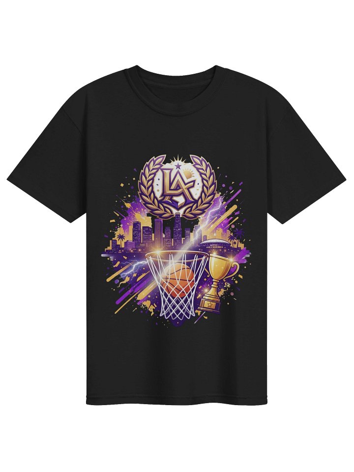 Purple and Gold Championship Basketball Retro City Art product image (1)