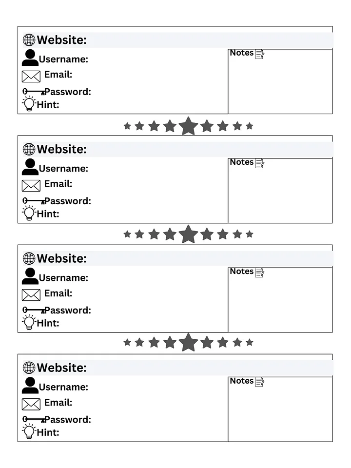 Password Tracker Journal" "Login Log: Secure Password Organizer" product image (1)