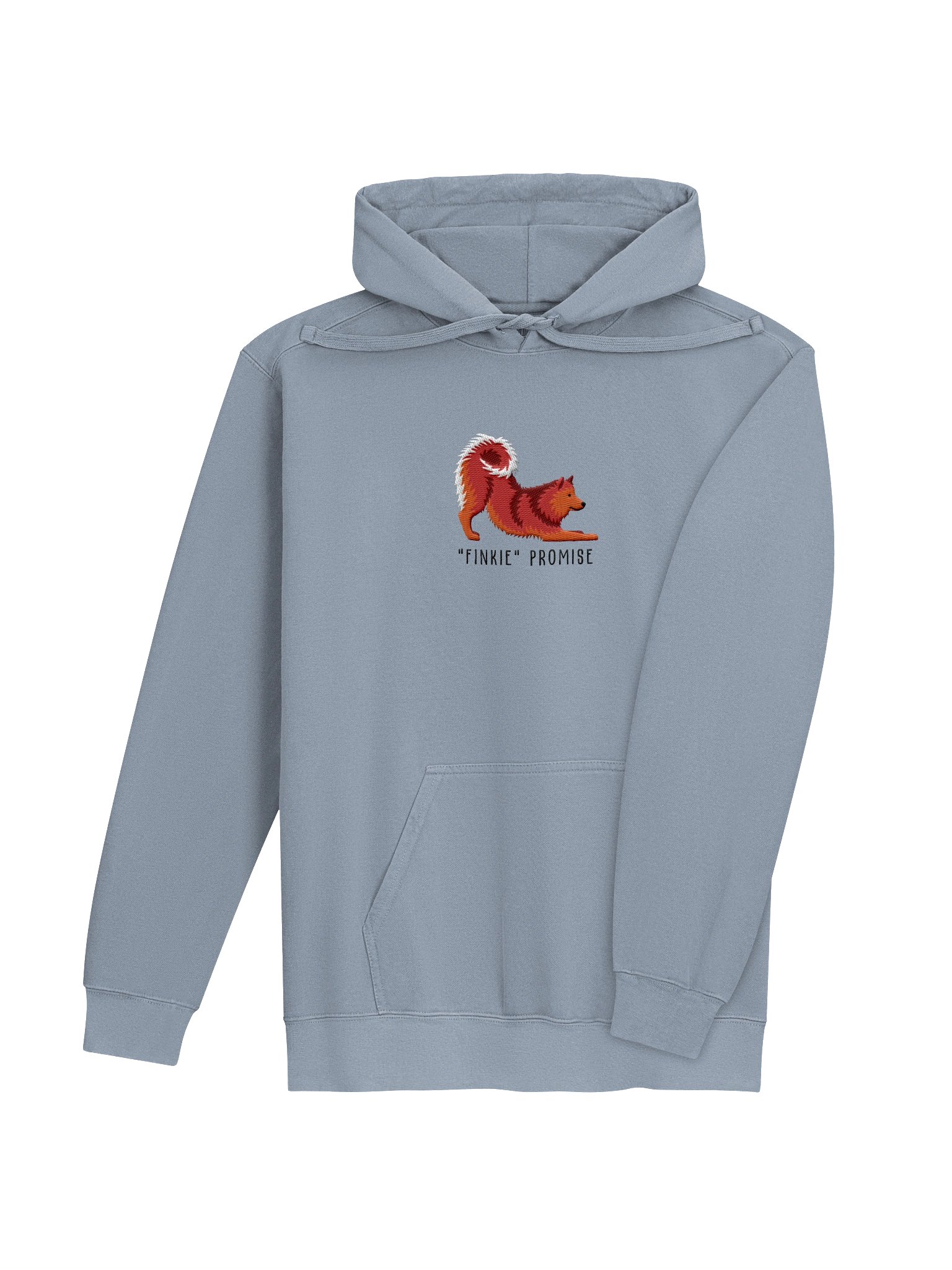 Finkie Promise Premium Hoodie (Embroidered) of a Finnish Spitz(Red) product image (8)