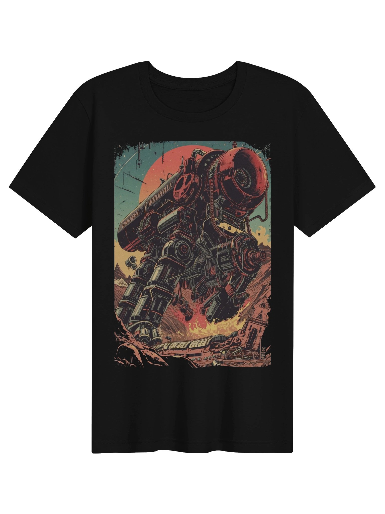 Retro Mech Desert Clash Lightweight T-Shirt product image (1)