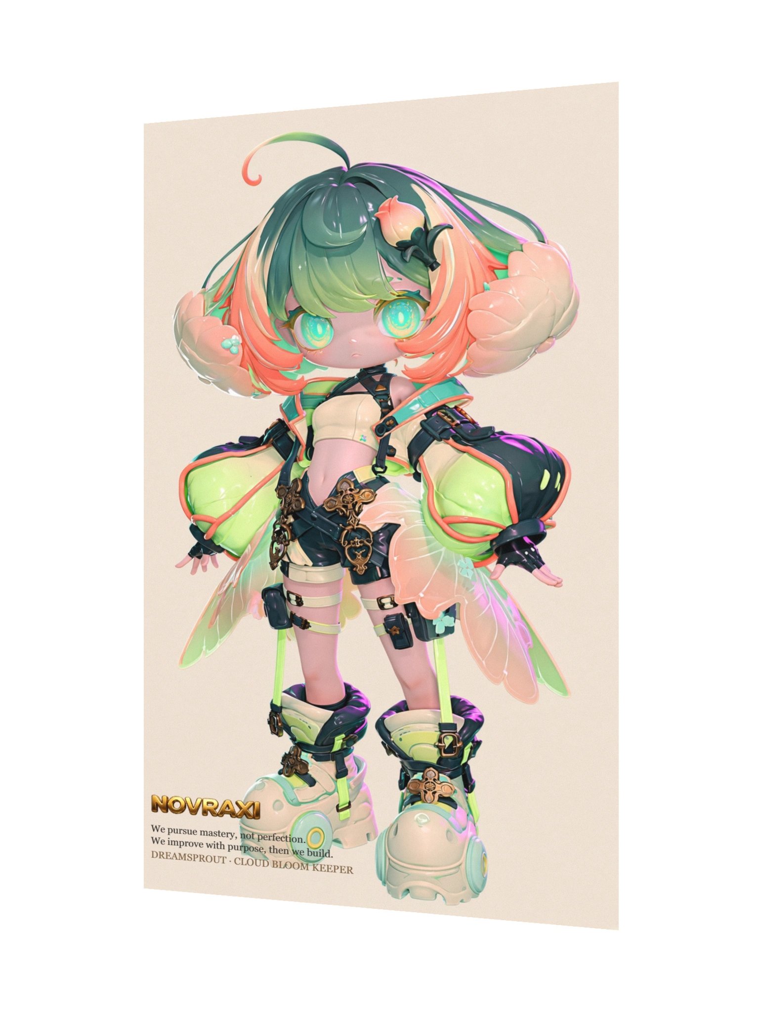 Cloud Bloom Keeper Anime Poster | Kawaii Fantasy Wall Art product image (4)