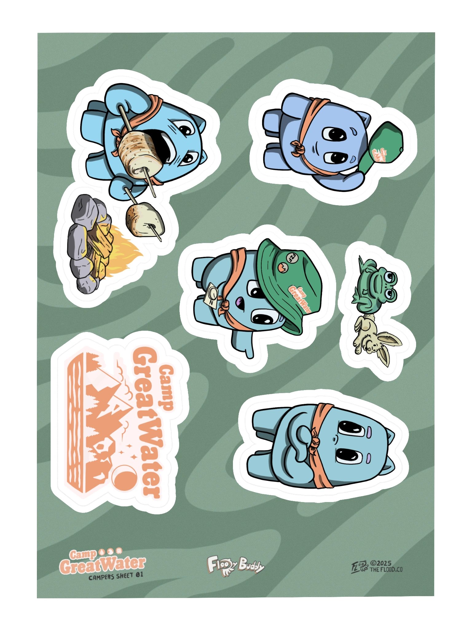 Camp GreatWater Sticker Sheet 1 - Campers product image (3)