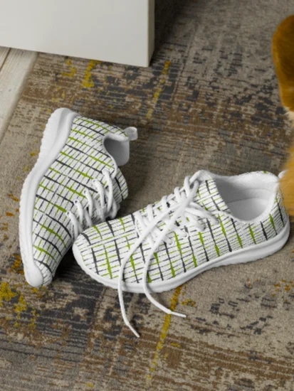 Neon Cyber-Grid Urban Sneaker Digital Jungle Men's Athletic Shoes product image (2)