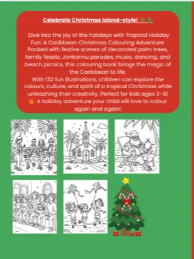 Tropical Holiday Fun: A Caribbean Christmas Colouring Adventure. product image (2)