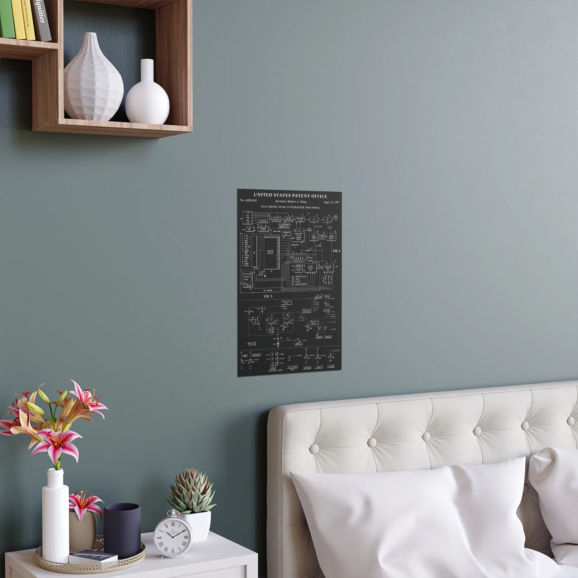 Polymoog Wall Art Poster - Moog Synth Patent 1977 (Vintage Analog Synthesizer) product image (3)