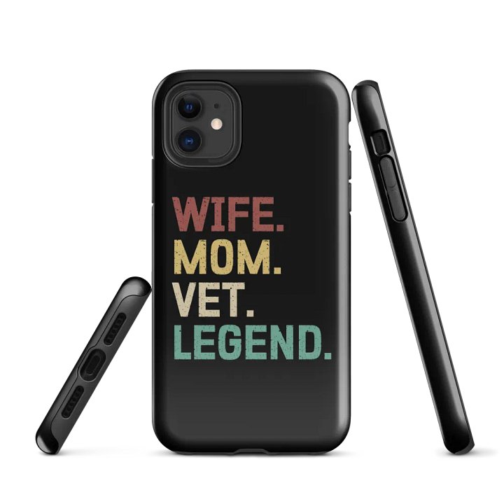 "Wife-Mom-Vet-Legend" tough case for iPhone® product image (2)