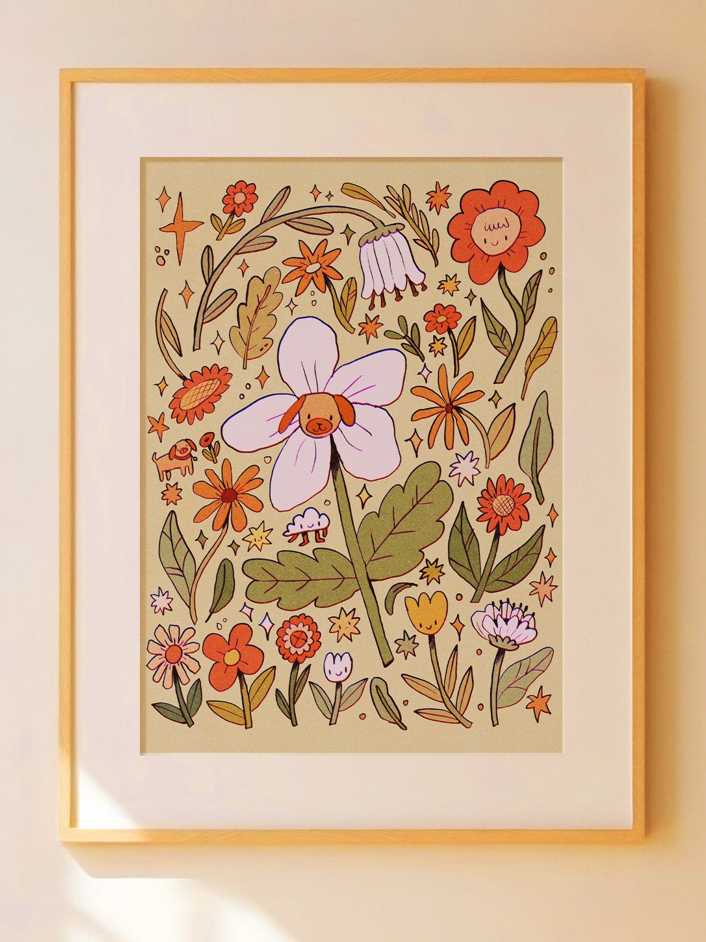 Flower Dog Print product image (1)