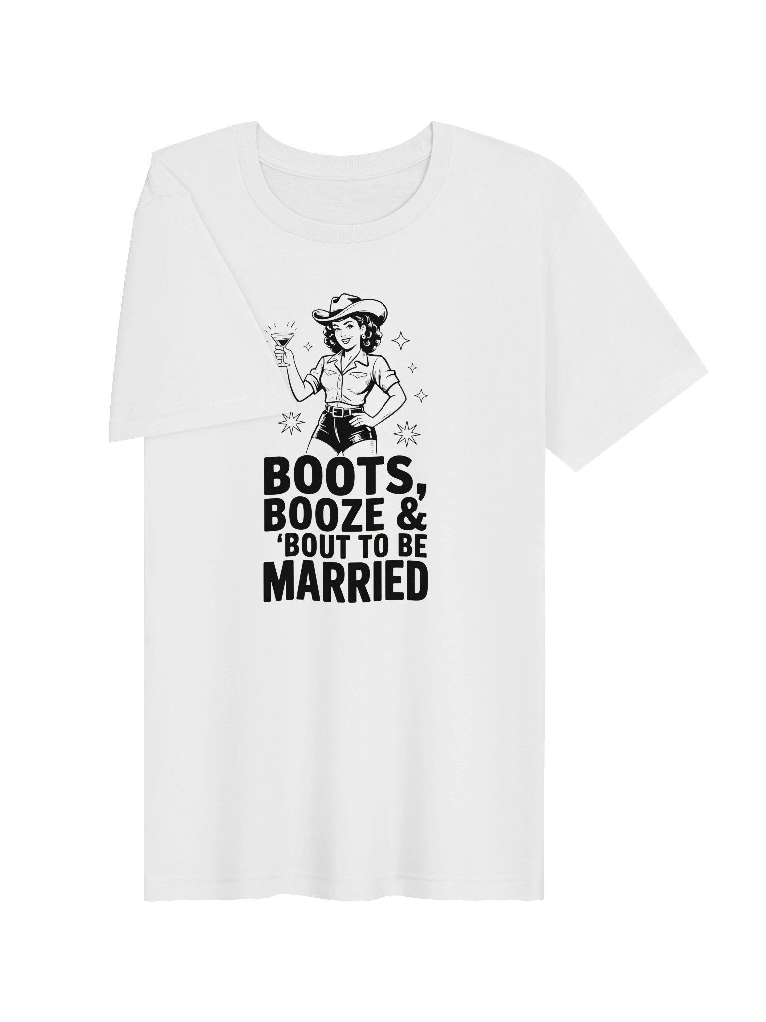 Boots, Booze & ’Bout to Be Married Bachelorette T-Shirt product image (25)