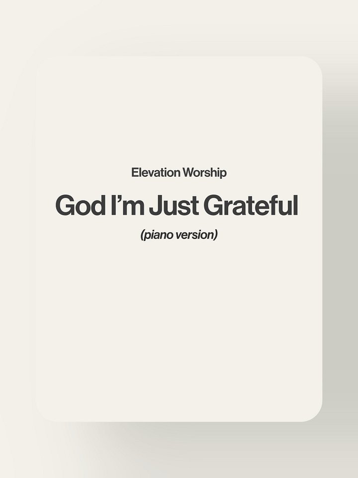 God I’m Just Grateful - Elevation Worship product image (1)