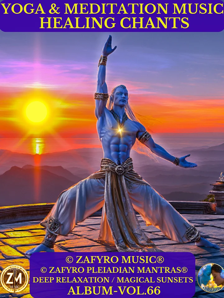 ÁLBUM - VOL. 66 (MUSIC) - YOGA & MEDITATION MUSIC / HEALING CHANTS / DEEP RELAXATION / MAGICAL SUNSETS (© ZAFYRO PLEIADIAN MANTRAS®) product image (1)
