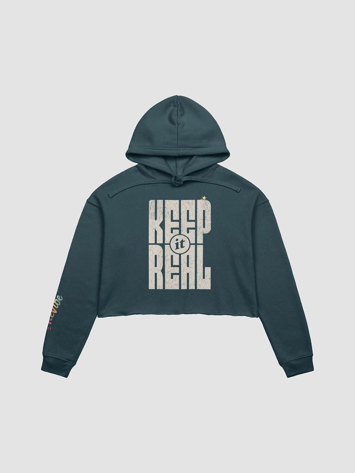 Starry TeelVibe Crop Hoodie product image (1)
